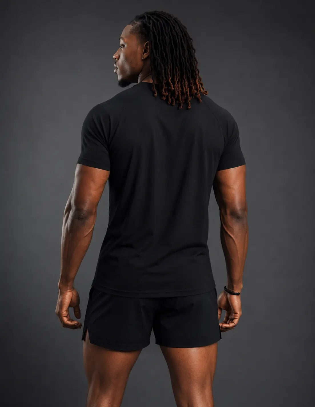 TREADLON Premium Cotton T-Shirt siyah arka görünüm