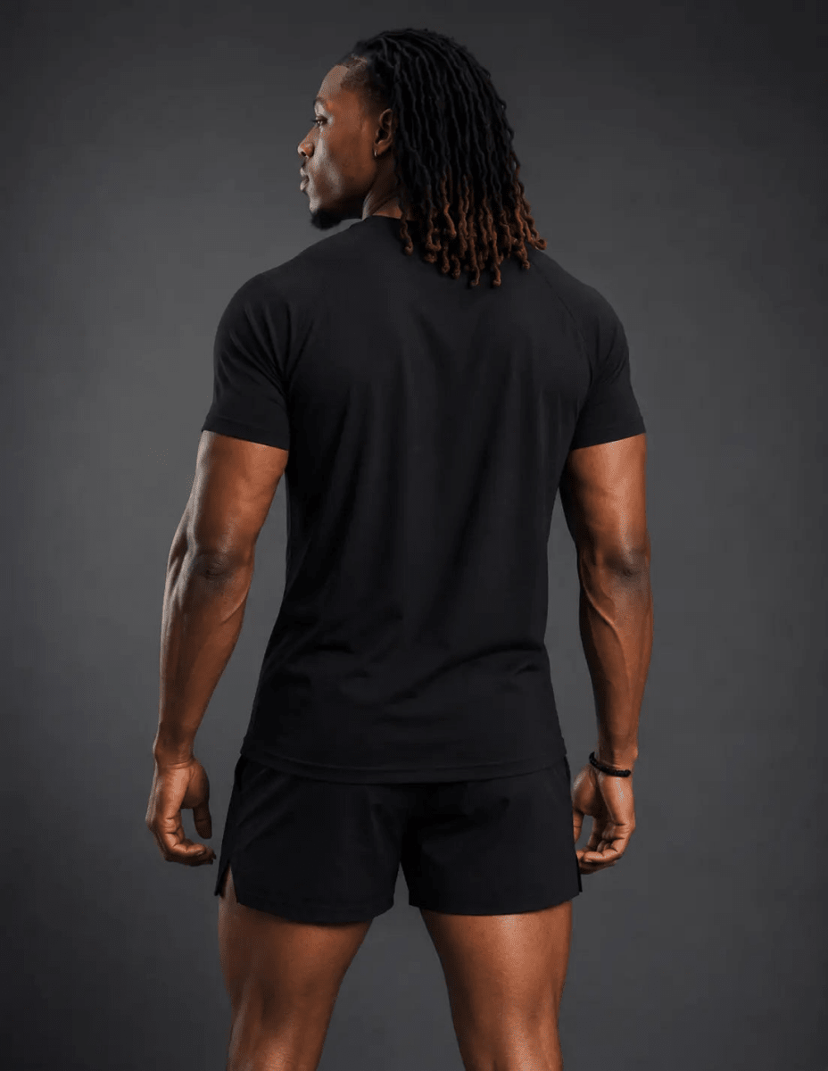 TREADLON Premium Pamuklu Tişört - Siyah - TREADLONPremium Cotton T-ShirtTREADLON Premium Cotton T-Shirt siyah arka görünümTREADLONTREADLONTREADLON-COTTON-SIYAH-SS